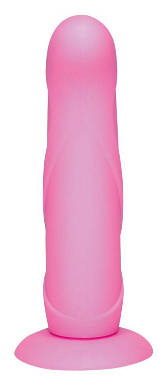 Розовый страпон на трусиках с регулируемыми бретелями Smile - 16 см. от Intimcat