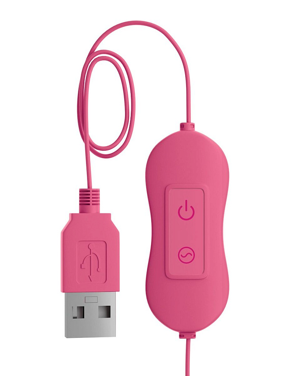 Розовая, работающая от USB вибропуля в форме кролика Cute Pipedream