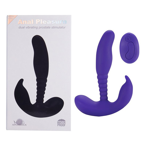 Фиолетовый стимулятор простаты Remote Control Anal Pleasure Vibrating Prostate Stimulator - 13,5 см. от Intimcat