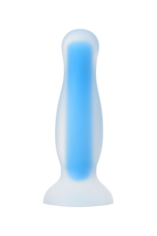 Голубая, светящаяся в темноте анальная втулка Kyle Glow - 10 см. от Intimcat