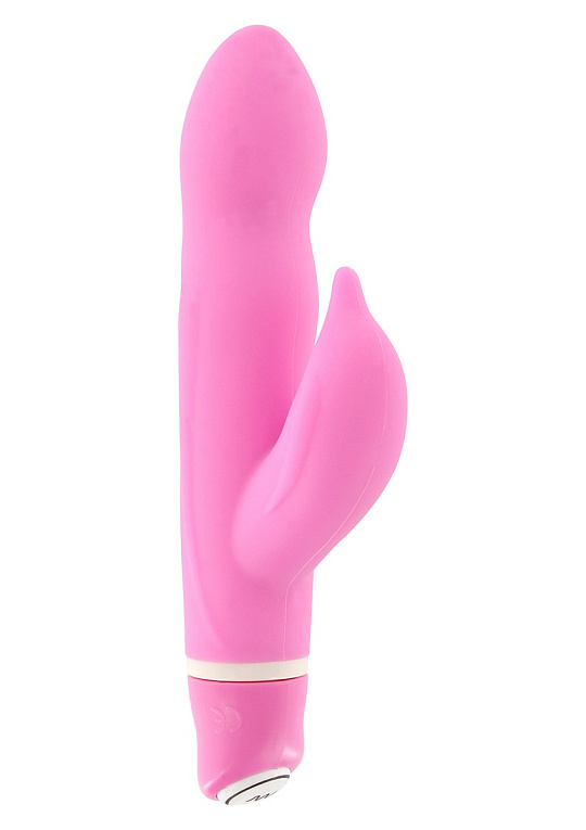 Вибратор розового цвета VIBE THERAPY FLIPPA со стимулятором клитора - 14 см.