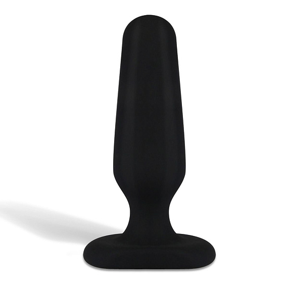 Черный анальный плаг из силикона Seamless Silicone Butt Plug - 7,5 см.