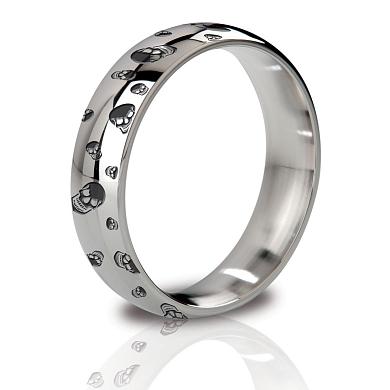Стальное эрекционное кольцо с гравировкой Earl - 4,8 см.
