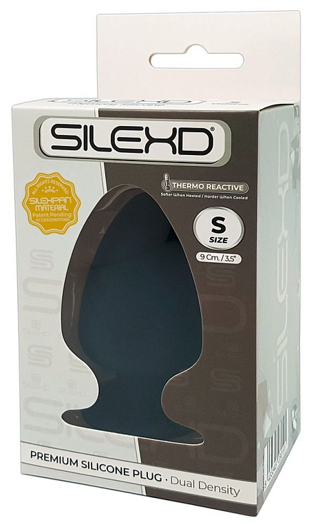Черная анальная втулка Premium Silicone Plug S - 9 см. - силикон
