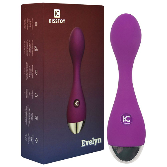 Фиолетовый вибромассажер G-Spot Evelyn - 15,1 см. - силикон