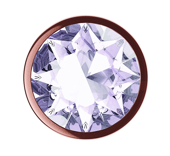 Пробка цвета розового золота с прозрачным кристаллом Diamond Moonstone Shine L - 8,3 см. от Intimcat