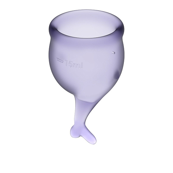 Набор фиолетовых менструальных чаш Feel secure Menstrual Cup - силикон