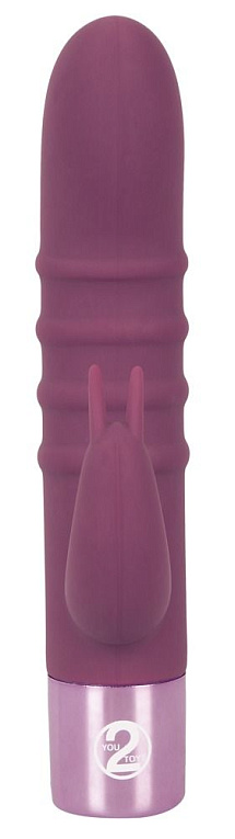 Фиолетовый вибратор-кролик с ребрышками Rabbit Vibe - 16 см. - силикон