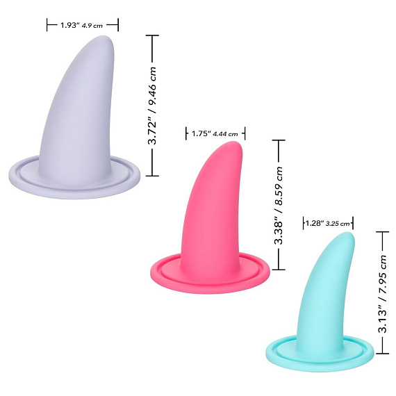 Набор She-ology из 3 разноцветных расширителей - силикон