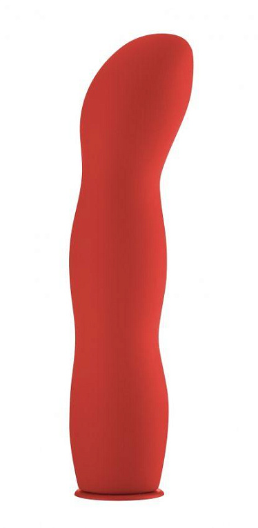 Красный страпон Deluxe Silicone Strap On 10 Inch с волнистой насадкой - 25,5 см. - силикон