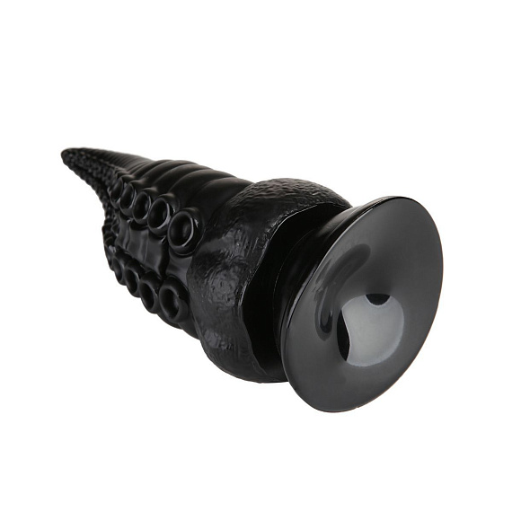 Черный фантазийный анальный стимулятор - 23 см. - поливинилхлорид (ПВХ, PVC)