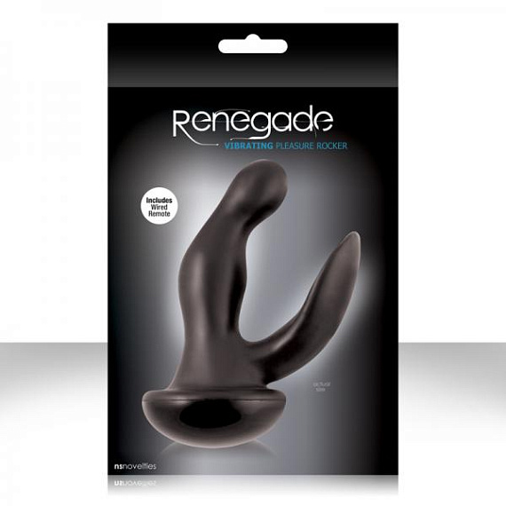 Черный анальный вибратор RENEGADE PLEASURE ROCKER