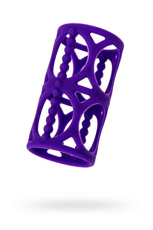 Фиолетовая насадка-сетка на член - силикон
