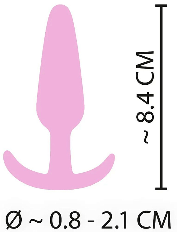 Розовая анальная втулка Mini Butt Plug - 8,4 см. - фото 8