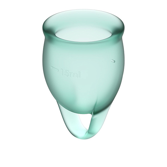 Набор темно-зеленых менструальных чаш Feel confident Menstrual Cup - силикон
