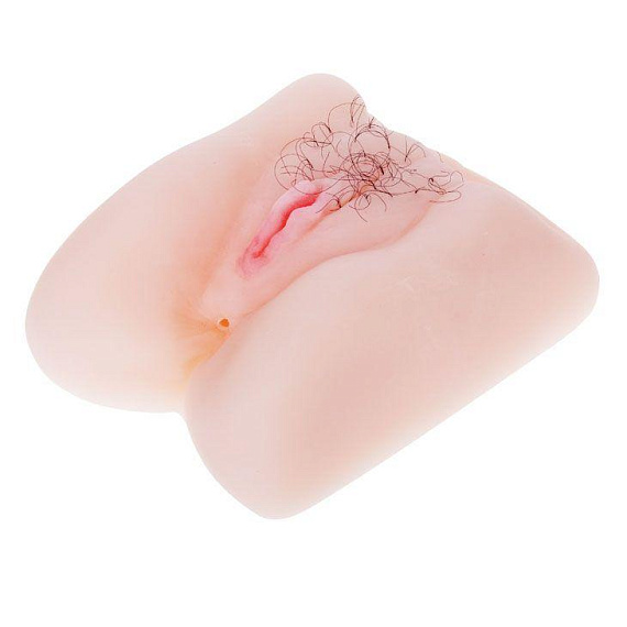 Мягкая вибрирующая вагина с волосиками и анусом - Термопластичная резина (TPR)