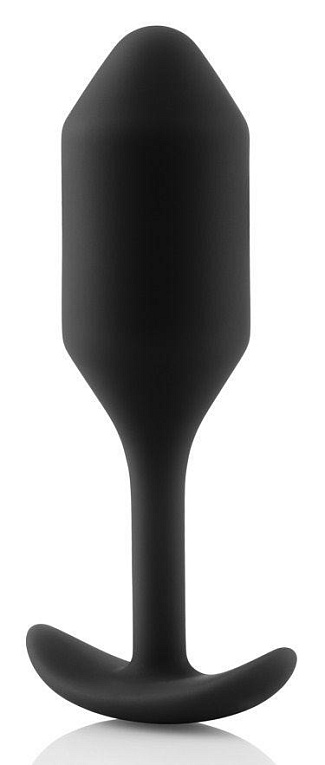 Чёрная пробка для ношения B-vibe Snug Plug 2 - 11,4 см. - фото 5