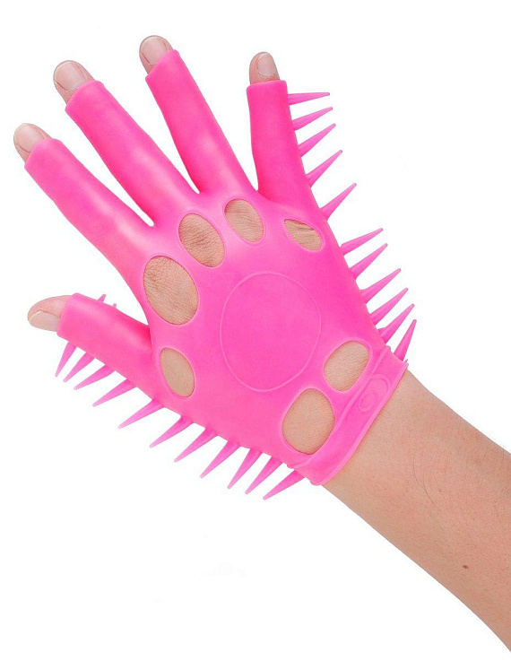Розовая перчатка для мастурбации Luv Glove - термопластичный эластомер (TPE)