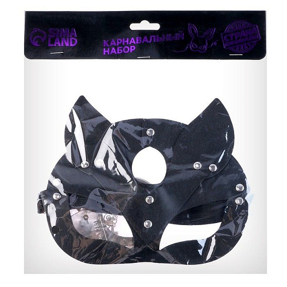 Эротический набор «Твоя кошечка»: маска и наручники - фото 5