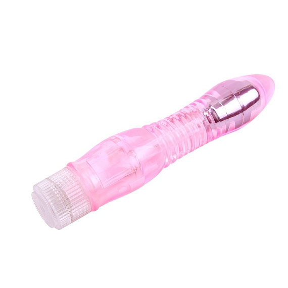 Розовый вибратор Glitters Dual Probe - 22,2 см. от Intimcat