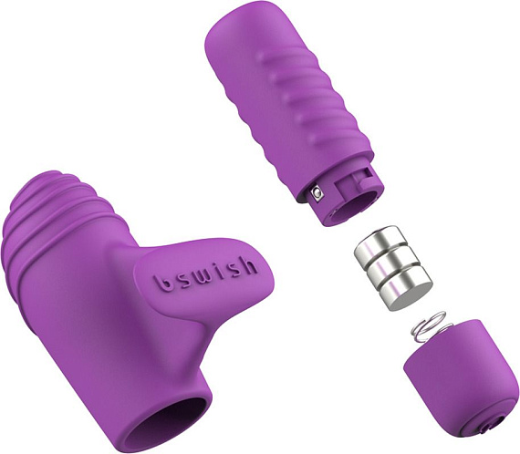 Фиолетовый вибростимулятор на пальчик Bteased Basic Finger Vibrator - фото 5