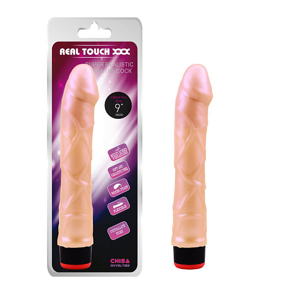 Телесный вибратор-реалистик 9” Vibe Cock - 22 см. - термопластичный эластомер (TPE)