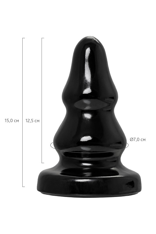Черная анальная втулка Monoceros - 15 см. от Intimcat