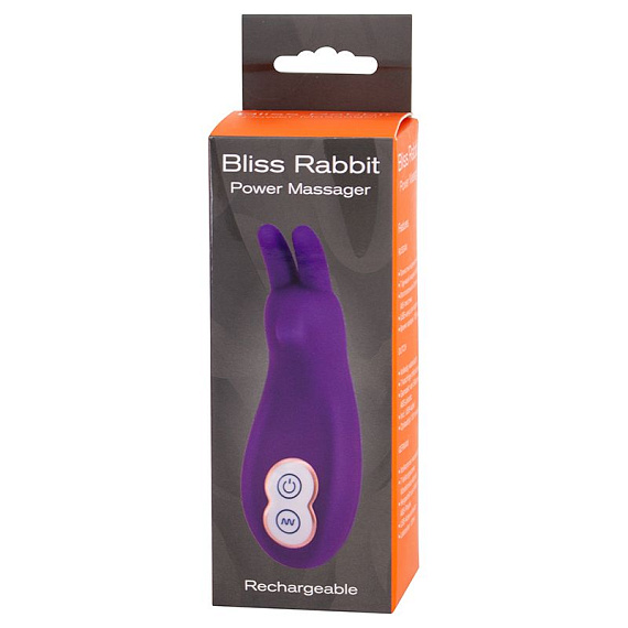 Фиолетовый клиторальный вибростимулятор BLISS RABBIT POWER MASSAGER - силикон
