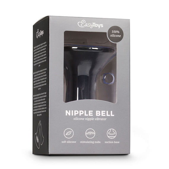 Черный вибростимулятор для сосков Easytoys Nipple Bell от Intimcat