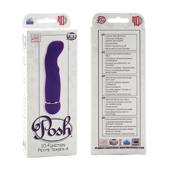 Фиолетовый вибромассажер Posh 10-Function Petite Teaser 4 Purple - 14,7 см. - фото 5