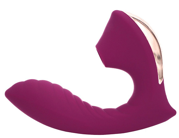 Фиолетовый вибромассажёр с вакуумной стимуляцией Vaginal   Suction Lover от Intimcat