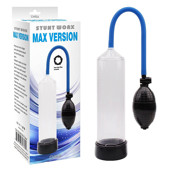 Прозрачная ручная вакуумная помпа MAX VERSION - анодированный пластик, силикон