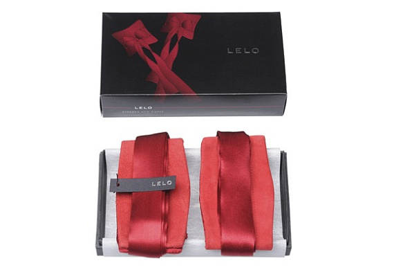 Красные шелковые наручники Etherea (LELO) от Intimcat