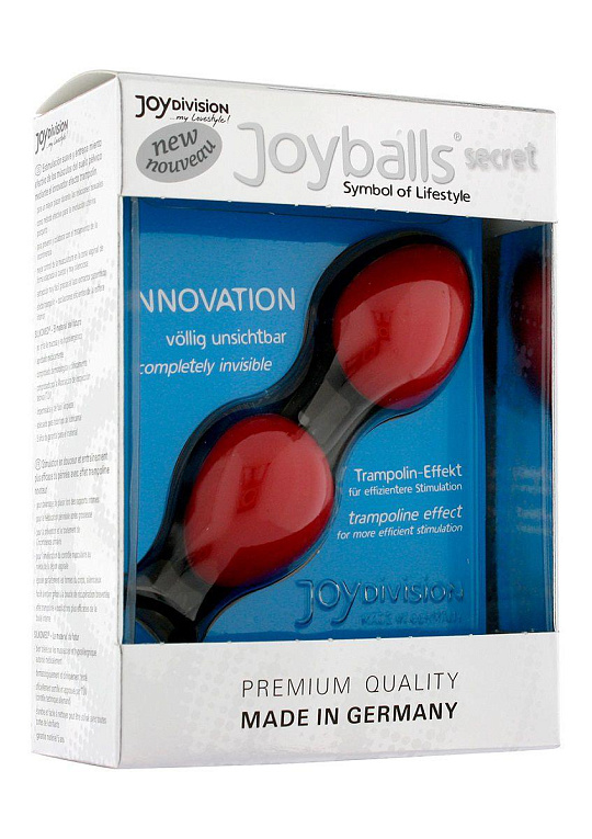 Красные вагинальные шарики Joyballs Secret - силикон