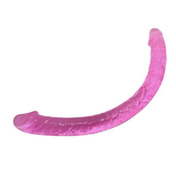 Розовый двухсторонний фаллоимитатор - 48,5 см. - термопластичная резина (TPR)