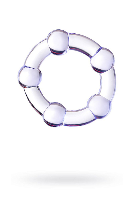 Фиолетовое эрекционное кольцо на пенис с бусинами от Intimcat