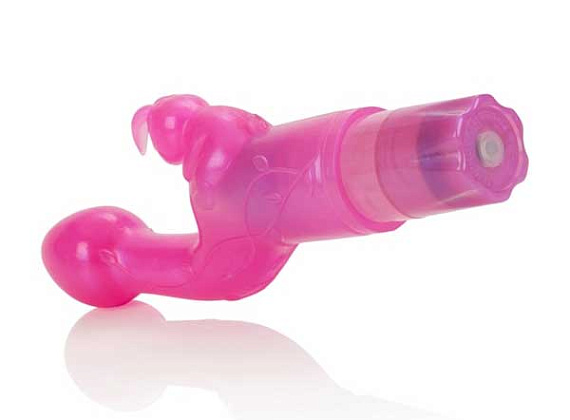 Розовый вибромассажер Bunny Kiss - термопластичная резина (TPR)