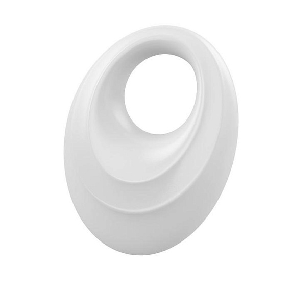 Белое эрекционное кольцо B5 с вибрацией от Intimcat