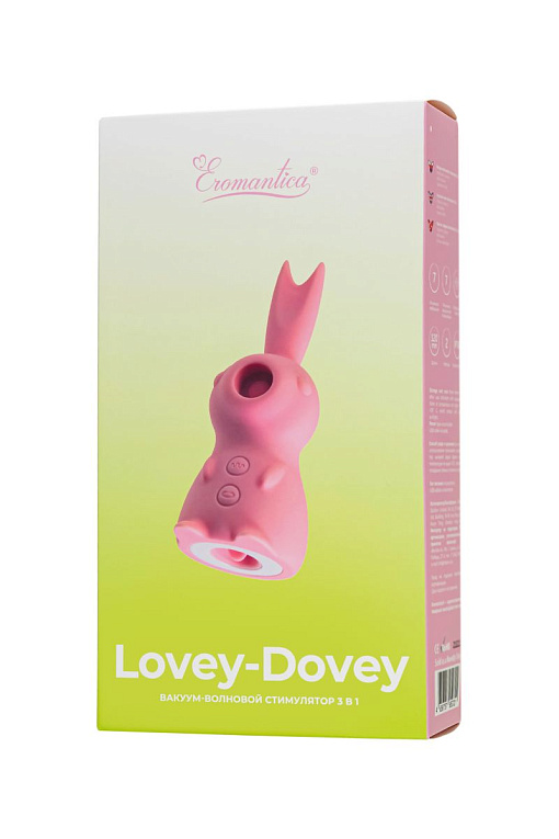 Розовый вакуум-волновой стимулятор клитора Lovey-Dovey - фото 8