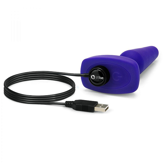 Фиолетовая анальная вибропробка с 3 источниками вибрации TRIO REMOTE CONTROL PLUG  PURPLE - 13,5 см. от Intimcat