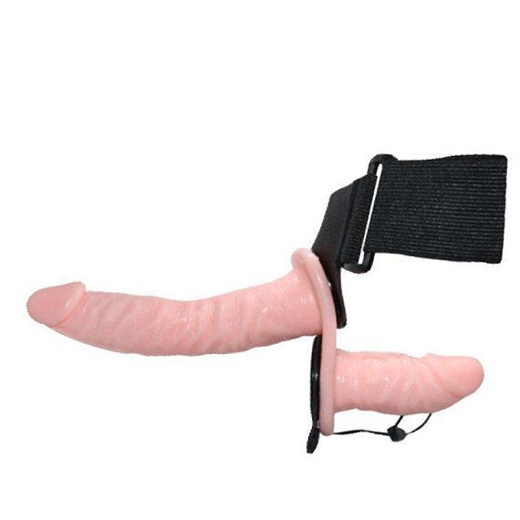 Женский страпон с вибрацией и вагинальной пробкой Ultra Passionate Harness - 18 см. Baile