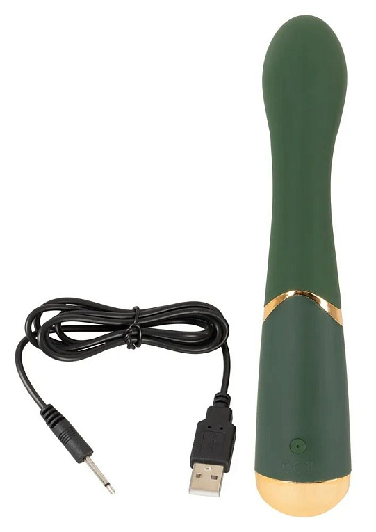 Зеленый стимулятор точки G Luxurious G-Spot Massager - 19,5 см. от Intimcat