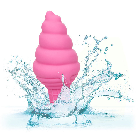 Розовая анальная пробка в виде мороженого Yum Bum Ice Cream Cone Butt Plug - 9,5 см. - фото 7