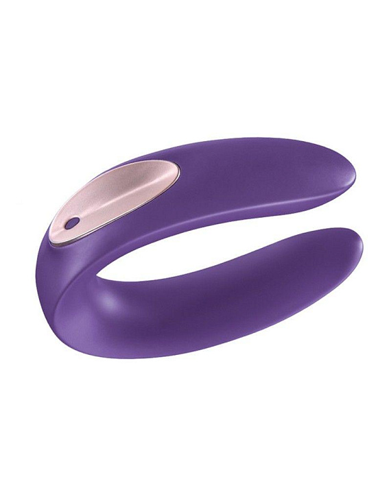 Фиолетовый вибратор для пар Satisfyer Double Plus Remote с пультом ДУ от Intimcat