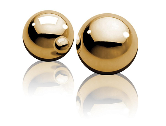 Вагинальные шарики Ben-Wa Balls золотистого цвета - металл
