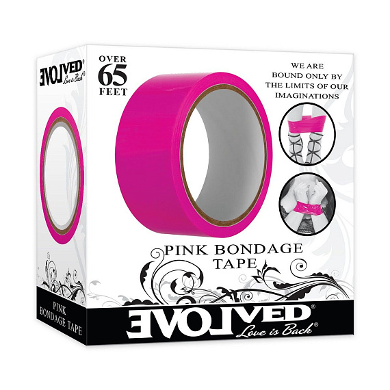 Розовая лента для бондажа Pink Bondage Tape - 20 м. - фото 7