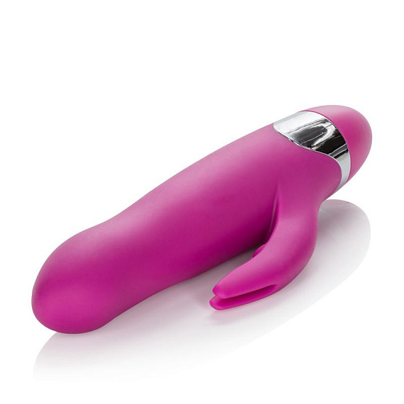 Вибромассажер с клиторальной стимуляцией Turn it Up! 7-Function Silicone Massager - 20,3 см. - фото 5