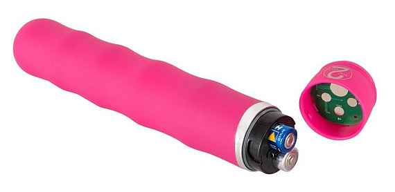 Розовый вибратор Deep Vibrations - 21 см. - анодированный пластик (ABS)