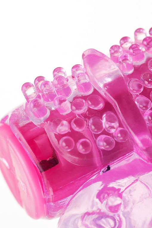 Розовое эрекционное виброкольцо из эластичного геля - фото 5
