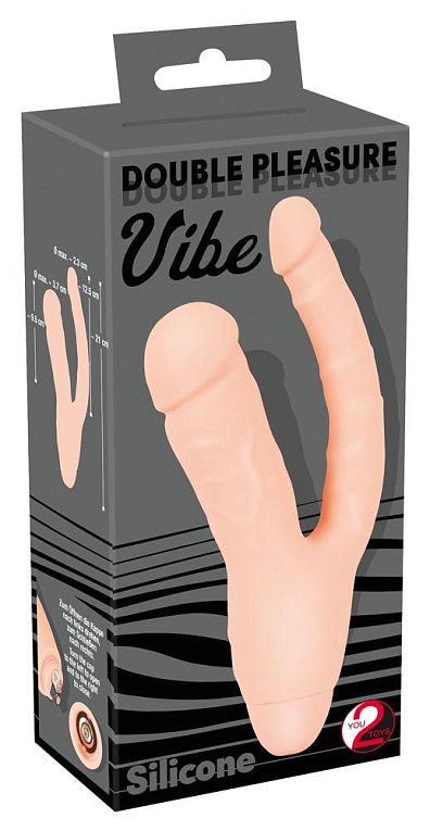 Анально-вагинальный вибромассажер Double Pleasure Vibe - 21 см. - фото 5